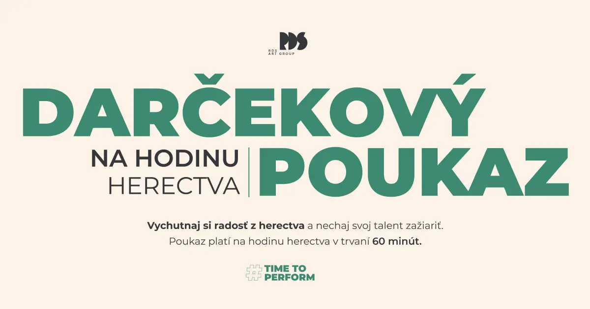 Darčekový poukaz hodina herectva 60 min